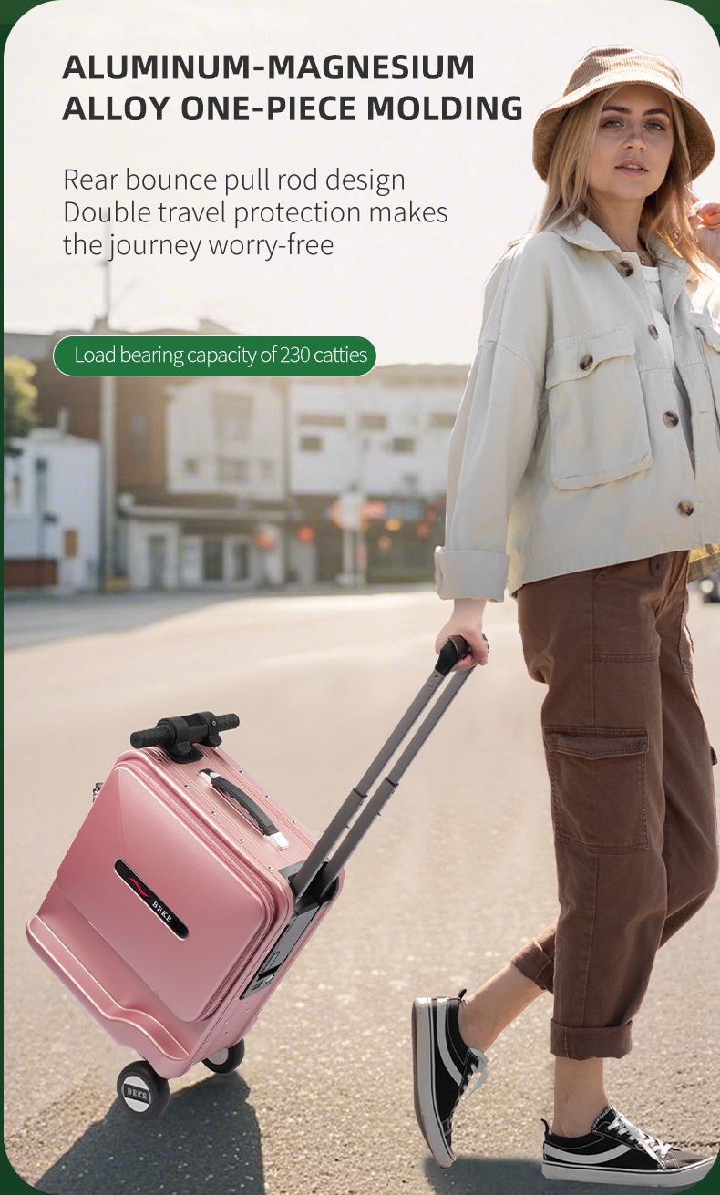 BEKE Smart Electric Luggage Rideable 20-inch With Electric Lifting Handles  App Control