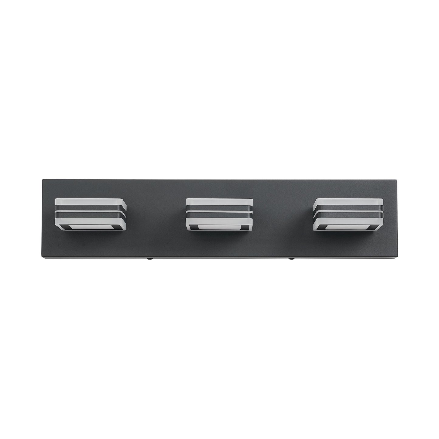 Matte Black Vanity Light Fixtures 3 Lights Up and Down LED Modern Bathroom Vanity Lights Over Mirror Acrylic Black Bath Wall Lighting