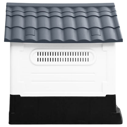 Dog House Grey, White, Black Polypropylene Small Durable