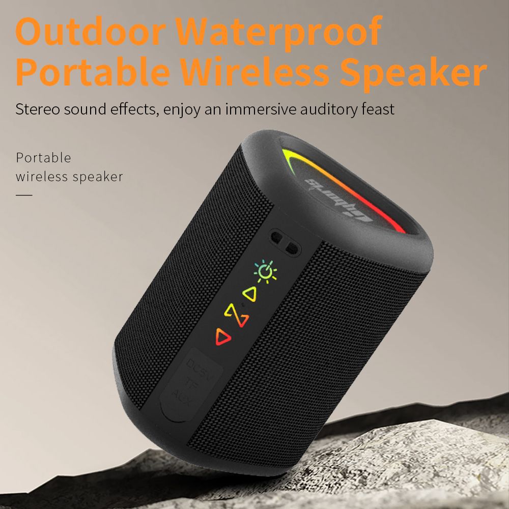 Cyboris S1 High Quality Portable Mini Waterproof Bluetooth Speaker, Wireless V5.4 Outdoor TWS Stereo Sporting Speakers 15W Loud Stereo Soundbox