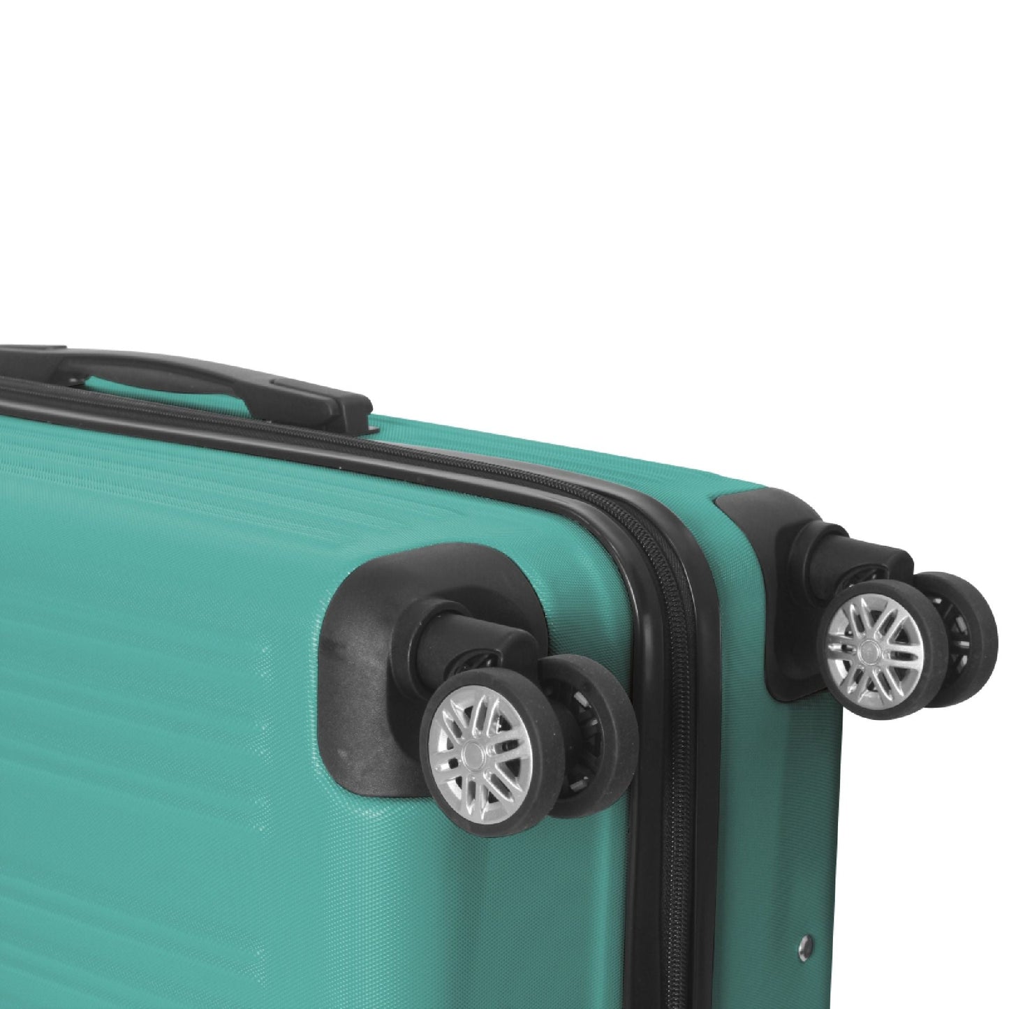 3-Piece Lightweight ABS Hardshell Luggage Set (20", 24", 26") in Fresh Green with Spinner Wheels, TSA Lock, and Adjustable Telescopic Handle - Durable Travel Suitcases