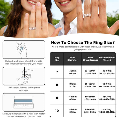 Size7/8/9/10 Options -- 1Pc Smart Ring Health Tracker Fitness/Sleep/Stress/HRV Tracker with Charging Case Magnetic Charging Cable for Women & Men Compatible with iOS & Android 7-Day Battery Life