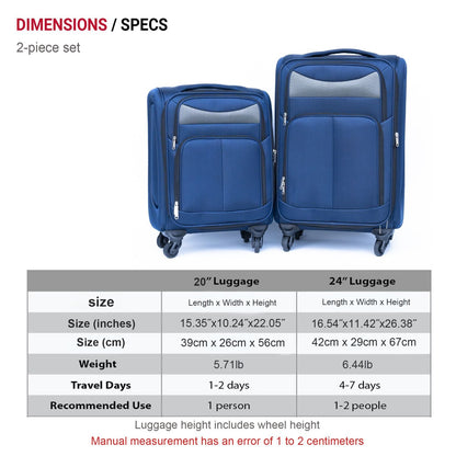 Oxford cloth suitcase Navy blue