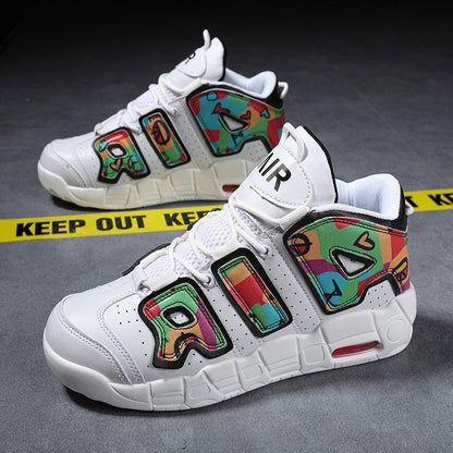 New men's and women's trend fashion personality basketball sneakers fashion match men's sneakers 5 colors