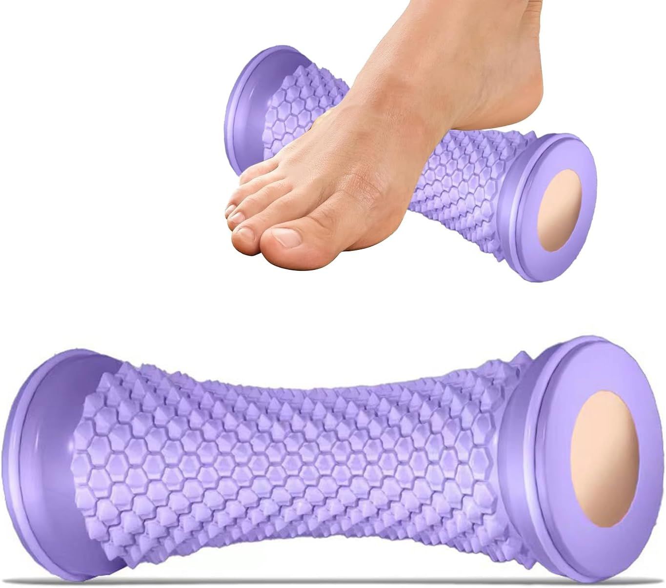 Foot Massage Roller Manual Trainer for Relieve Plantar Fasciitis Heel & Foot Arch Pain and Deep Tissue Massage Multi-Functional Feet Massages Trigger Point Therapy Reflexology Tool