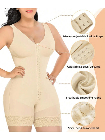 Fasjrixa Fajas Colombianas Shapewear for Women Tummy Control Post Surgery Full Body Shaper Butt Lifter with Zipper Crotch,corset tops for women,fajas colombianas moldeadoras