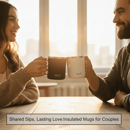 Insulated Stainless Steel Coffee Mug with Leak-Proof Lid – Reusable Office/Trave