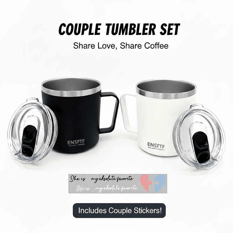 Insulated Stainless Steel Coffee Mug with Leak-Proof Lid – Reusable Office/Trave