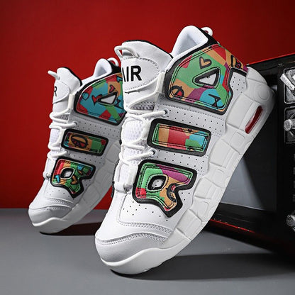 New men's and women's trend fashion personality basketball sneakers fashion match men's sneakers 5 colors