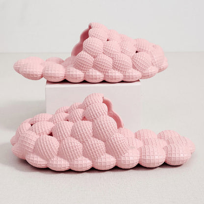 Women's Solid Ultra Cushioned Bubble Slides; Bubble Slippers