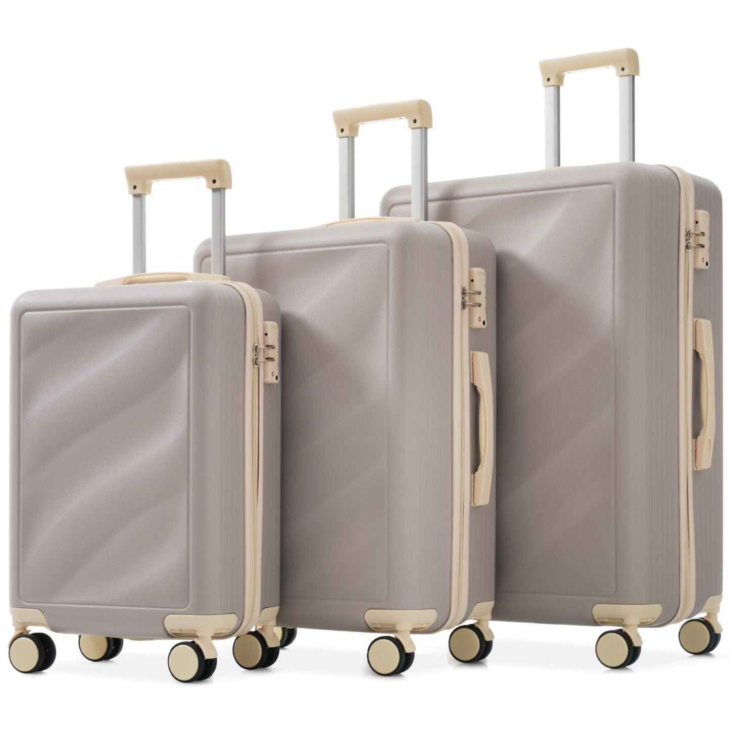 Luggage Set 3 Piece, Lightweight Durable ABS Suitcases with Spinner Wheels and TSA Lock, Carry-on & Checked Travel Luggage (20"/24"/28")