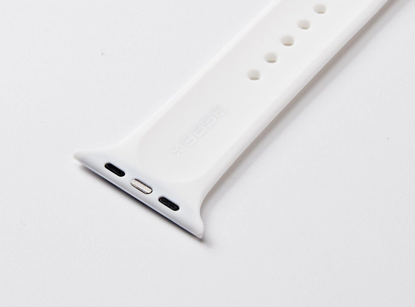 White Silicone Watch Band Made for Apple Watch - Large (42/44/45/49mm)