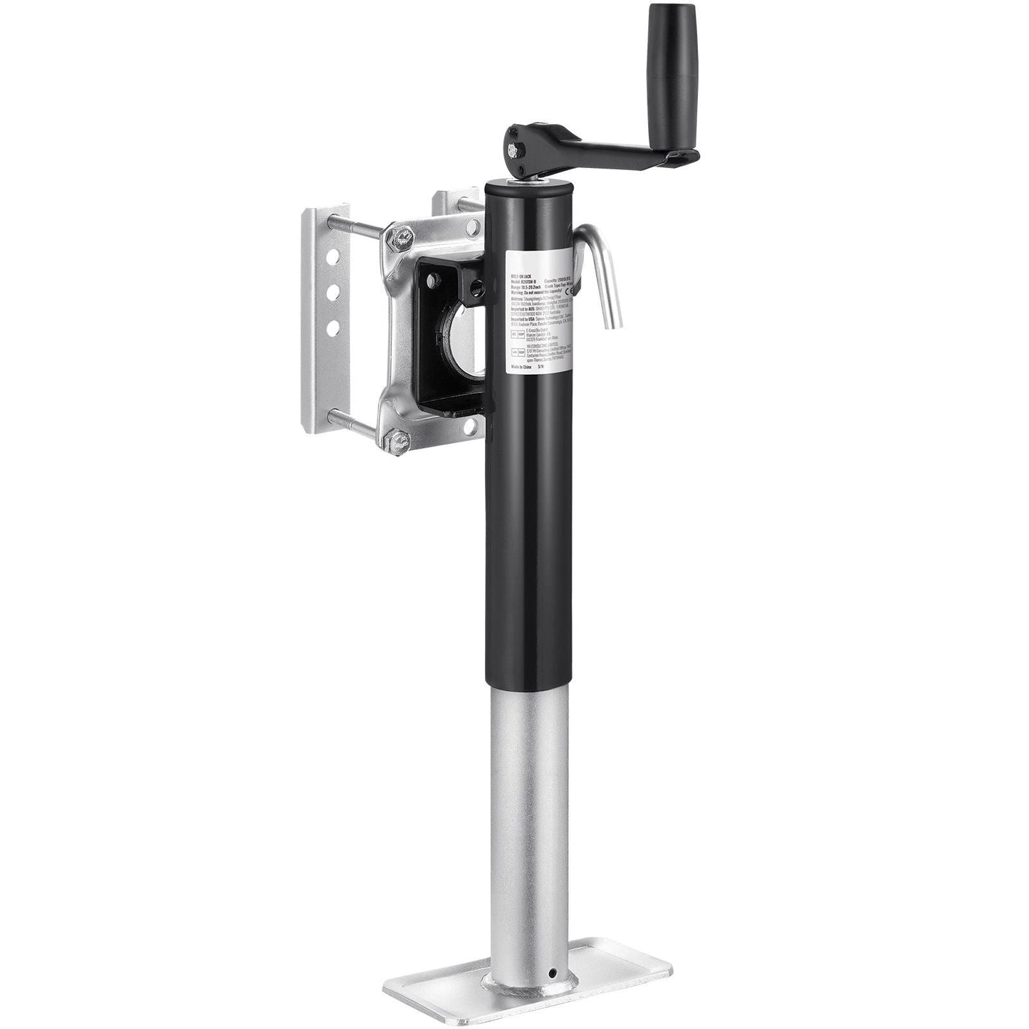Trailer Jack, 2000 lbs Dynamic Load Capacity, Heavy Duty Swivel Bolt-on Trailer Jack, 10" Lift Trailer Jack Stand with Handle for RV Trailer, Horse Trailer, Utility Trailer, and Yacht Trailer