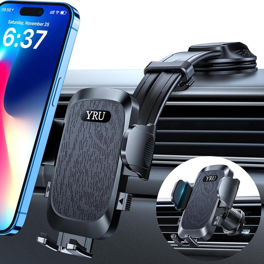2026 Ultimate Car Phone Holder Mount Bendable & Adjustable Aluminum Arm Cell Phone Holder for Car Dashboard Windshield Phone Stand for iPhone 17 16 15 14 Pro Max Samsung Pickup Truck