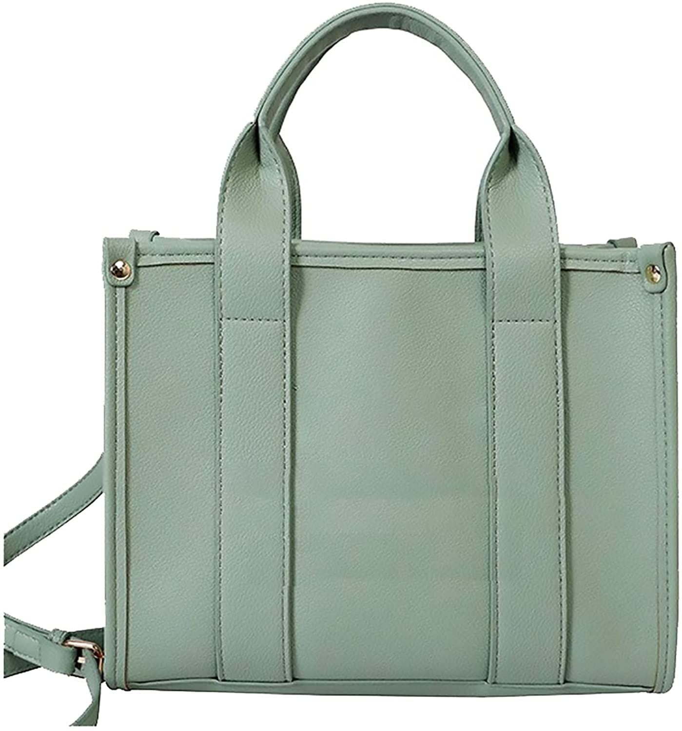 Roecytu PU Tote Bag for Women Simple Large-capacity Tote Bag Crossbody Tote Bag Messenger bag Handbag Zipper Fashion Tote Bag