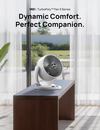 Fan for Bedroom, 12 Inches, 70ft Powerful Airflow, 25db Quiet Table Air Circulator Fans for Whole Room, 120° Adjustable Tilt, 3 Speeds, Desktop Fan for Home, Office, Kitchen