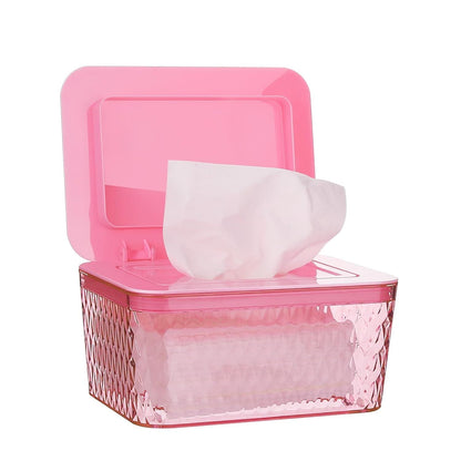 Wipes Dispenser, One-Handed Operation Wipe Holder for Baby & Adult, Seal-Designed Wipes Container for Bathroom Keep Diaper Wipes Fresh