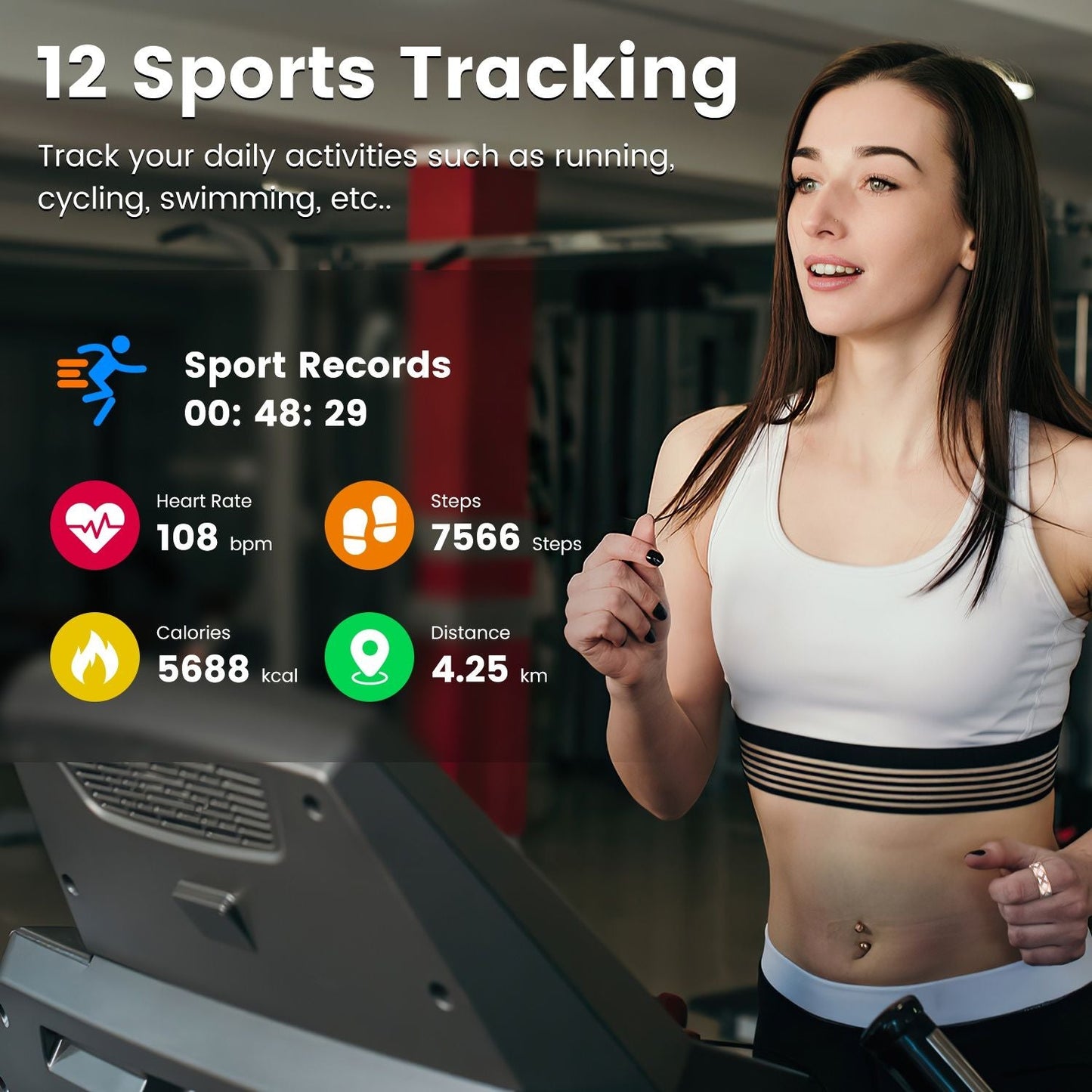 Size7/8/9/10 Options -- 1Pc Smart Ring Health Tracker Fitness/Sleep/Stress/HRV Tracker with Charging Case Magnetic Charging Cable for Women & Men Compatible with iOS & Android 7-Day Battery Life