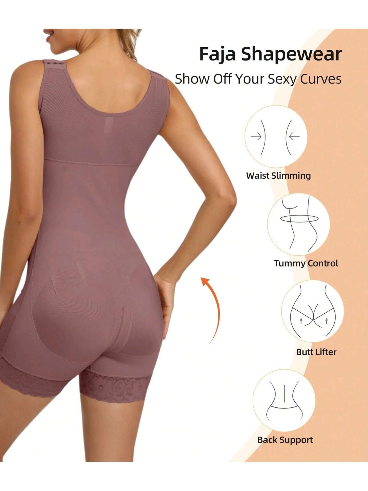 Fasjrixa Fajas Colombianas Shapewear for Women Tummy Control Post Surgery Full Body Shaper Butt Lifter with Zipper Crotch,corset tops for women,fajas colombianas moldeadoras