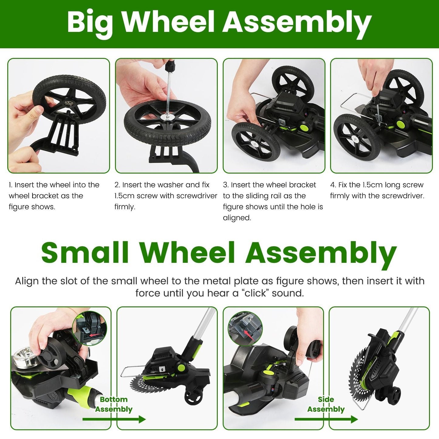 21V Electric Weed Edger Cordless String Trimmer Grass Mower Eater Bush Cutter with 16800RPM 2x 3000mAh Batteries 3.6-4.6FT Length 90° Rotatable Angle Saw Blade Steel Blade String Blade