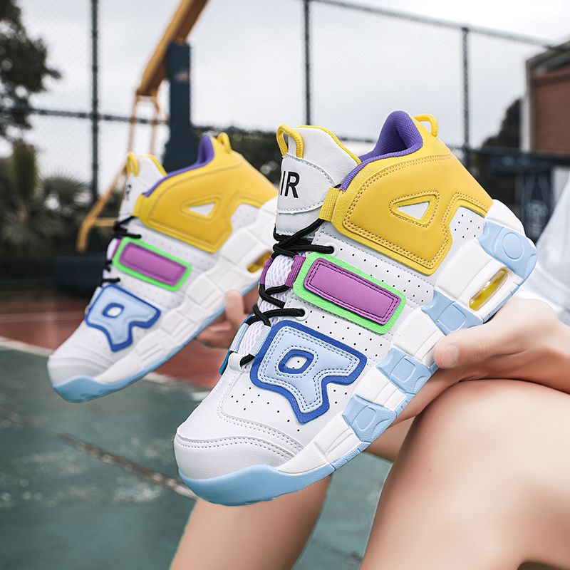 New men's and women's trend fashion personality basketball sneakers fashion match men's sneakers 5 colors