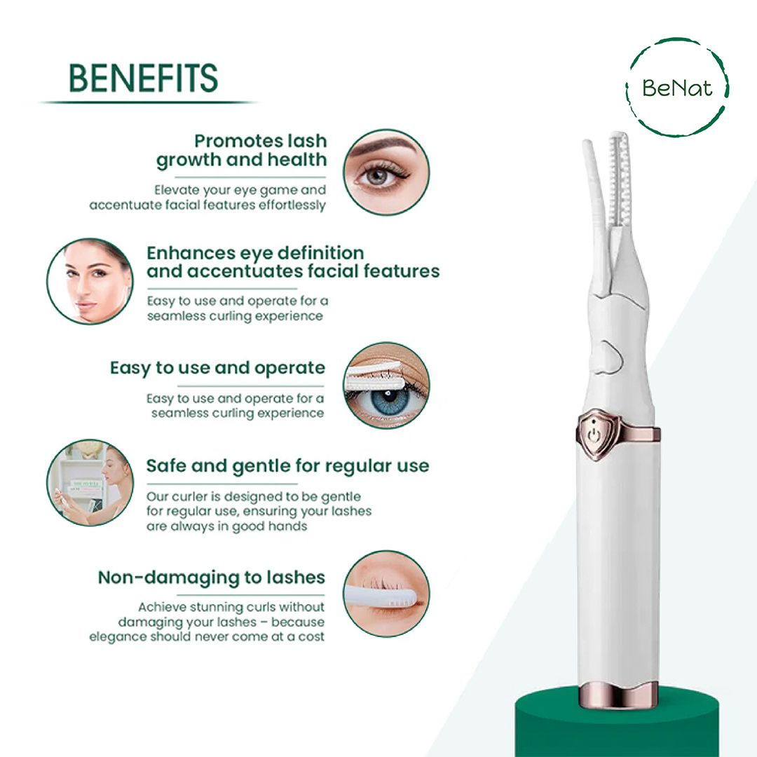 Rejuvenating Electric Eyelash Curler for Stunning, Long-Lasting Lash Volume