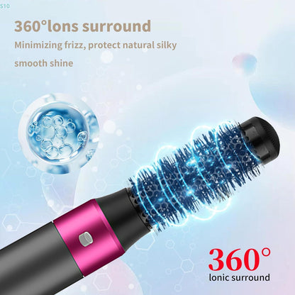 5 in 1 Hair Dryer Brush Kit, Blow Dryer Brush for Drying, Straightening, Volumizing, Curling and Styling Hair - 1000W - Gold