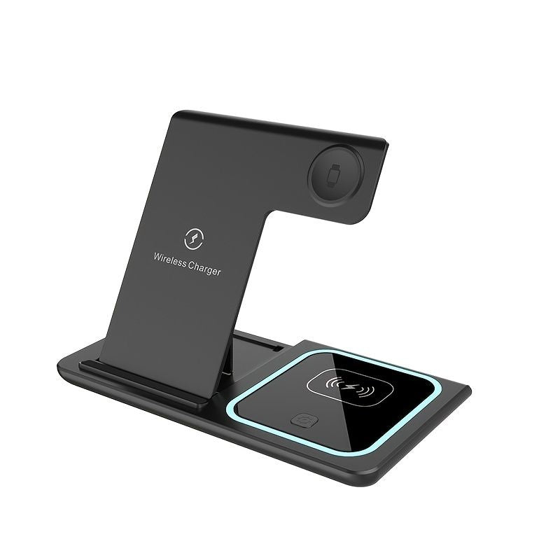 3 In 1 Fast Charging Station; Folding Wireless Charger Stand For IPhone 14; 13; 12; 11/Pro/Max/Mini/Plus; X; XR; XS/Max; SE; 8/Plus; Apple Watch 1-8; Airpods 3/2/Pro