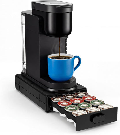 Coffee Pod Organizer Drawer for Keurig K-Cup Pods, Holds 18 Pods - Compact, Easy-Access Design with Smooth Glide, Ideal for Small Spaces and Coffee Machines
