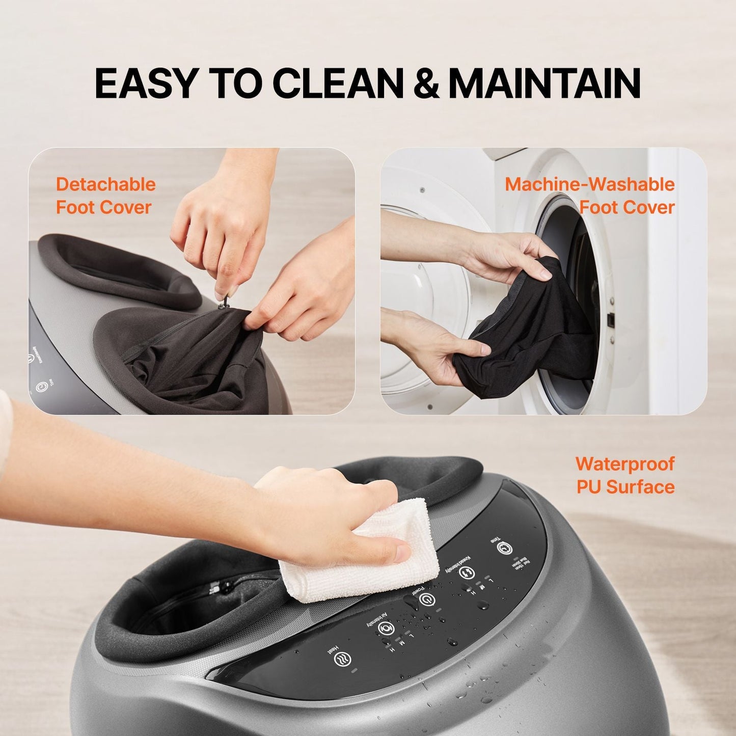 Foot Massager Machine with Heat, Deep-Kneading, Compression, and Shiatsu for Plantar Fasciitis, Neuropathy, Gifts for Men, Women - Fits up to Men Size 12