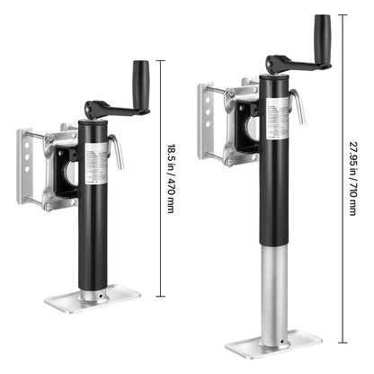Trailer Jack, 2000 lbs Dynamic Load Capacity, Heavy Duty Swivel Bolt-on Trailer Jack, 10" Lift Trailer Jack Stand with Handle for RV Trailer, Horse Trailer, Utility Trailer, and Yacht Trailer