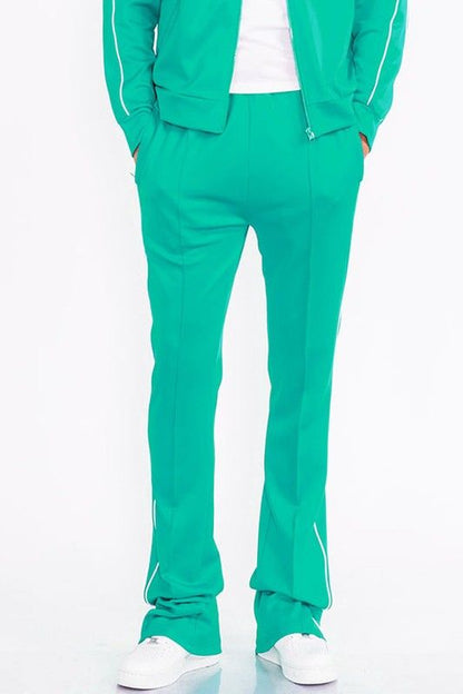 Men's Side Pipe Stacked Flare Trousers for Trendy Urban Style