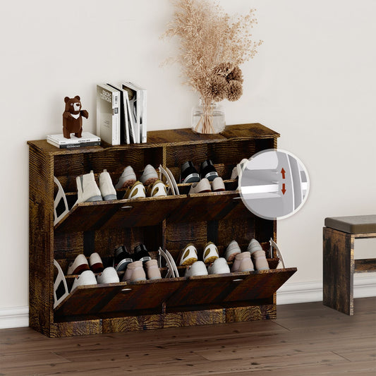 Shoe Cabinet,Hidden Slim Narrow Shoe Rack Cabinet with 4 Drawers for Entryway, Foyer,Hallway,Bedroom