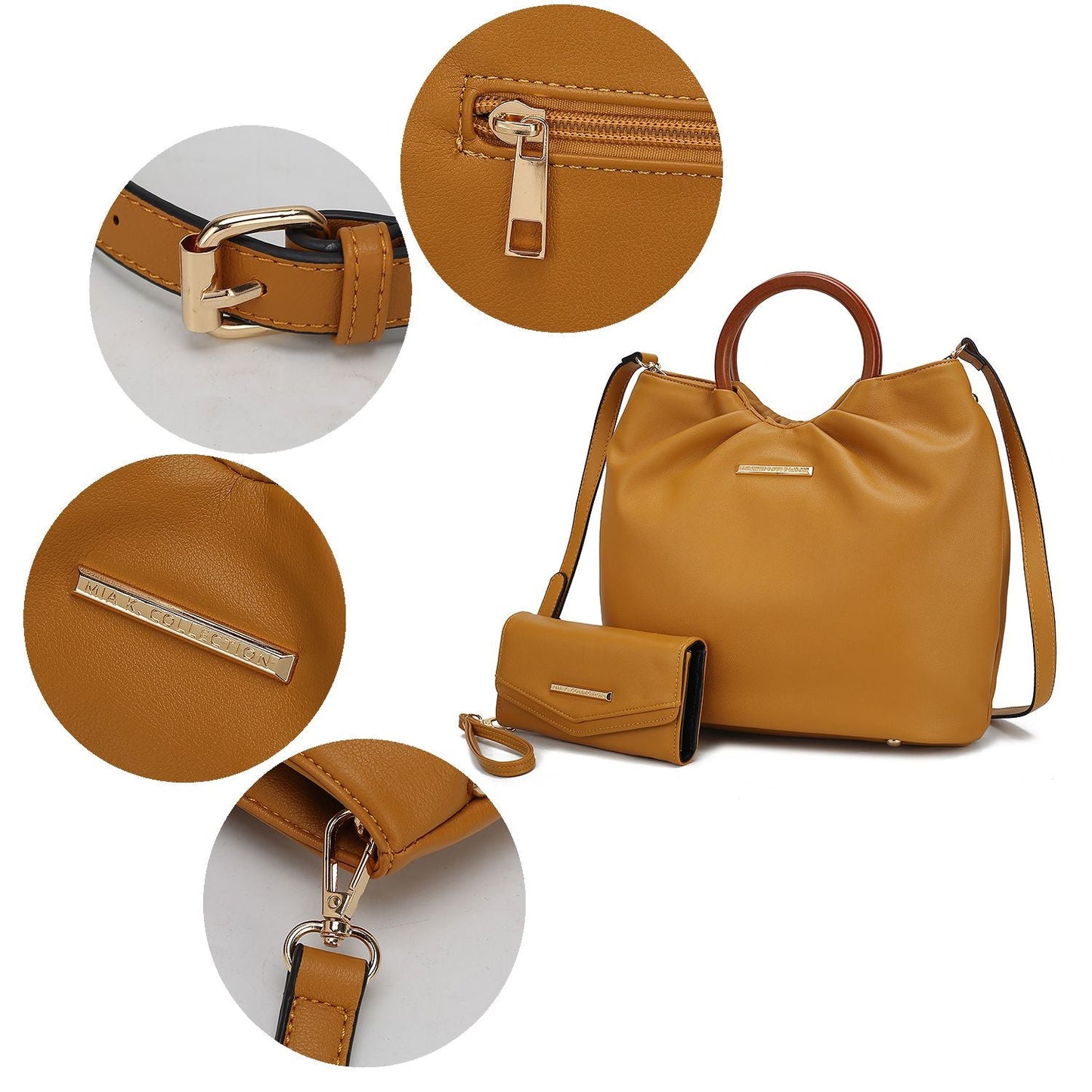 MKF Collection Leilani Vegan Leather Tote Bag with Wallet by Mia k