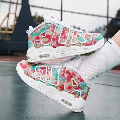 New men's and women's trend fashion personality basketball sneakers fashion match men's sneakers 5 colors