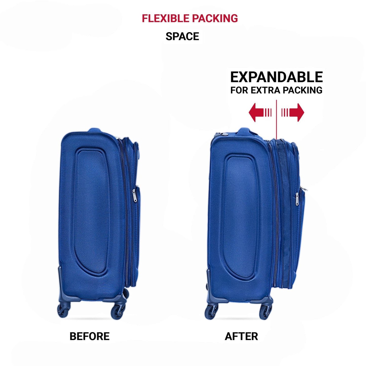 Oxford cloth suitcase Navy blue