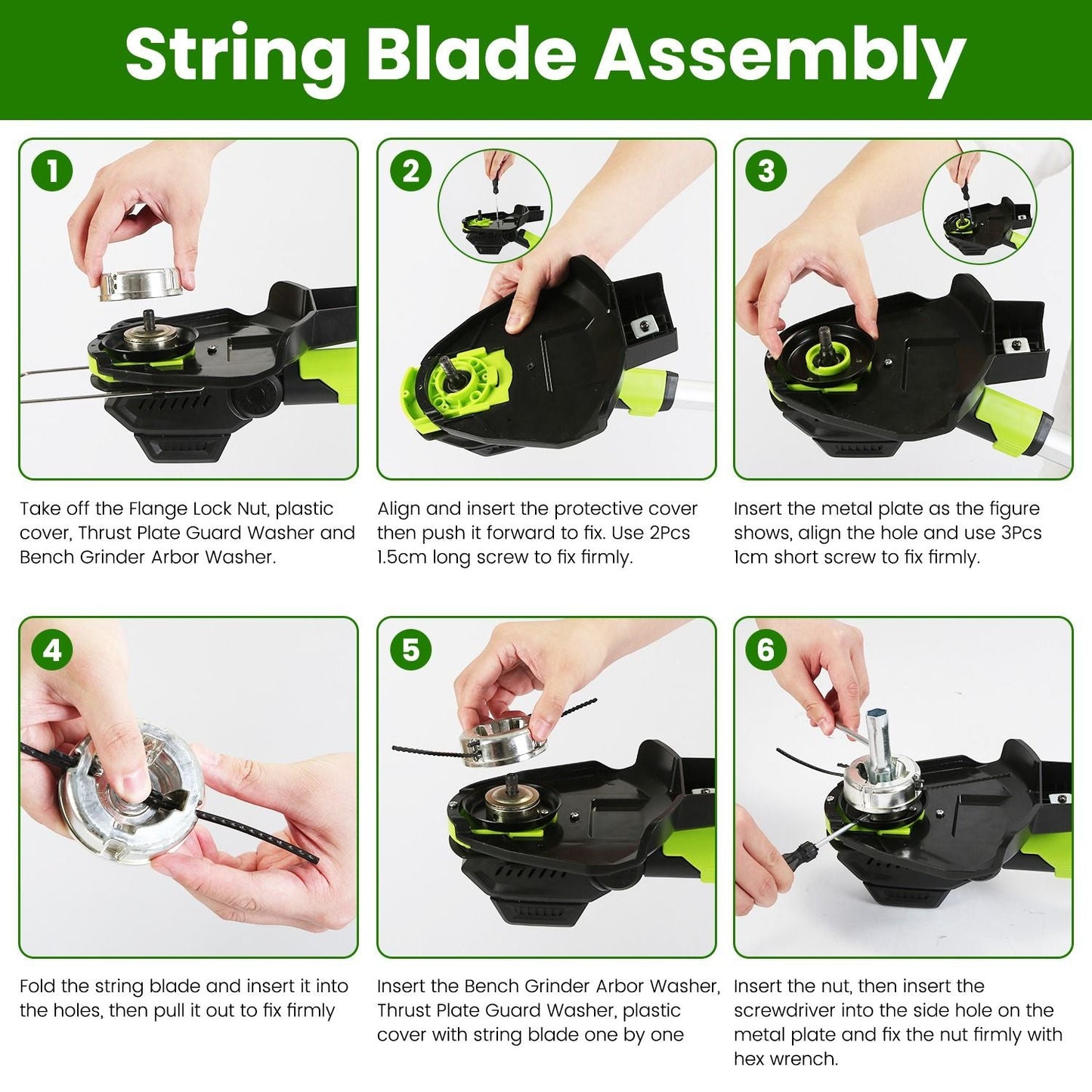 21V Electric Weed Edger Cordless String Trimmer Grass Mower Eater Bush Cutter with 16800RPM 2x 3000mAh Batteries 3.6-4.6FT Length 90° Rotatable Angle Saw Blade Steel Blade String Blade