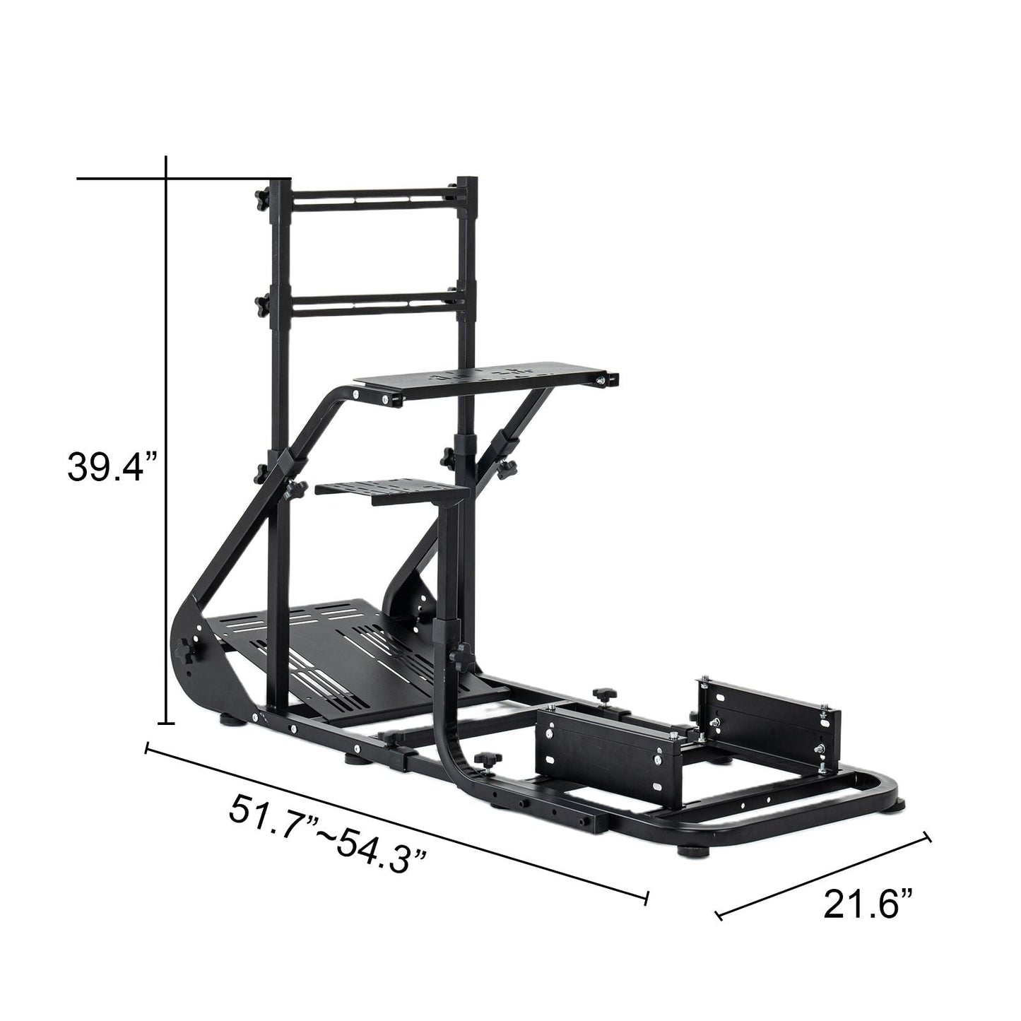 Enhanced and stable racing wheel cockpit, compatible with Fanatec, PXN, Thrustmaster, and Logitech adjustable driving simulators, excluding handbrake, pedals, and monitor -No self pick up