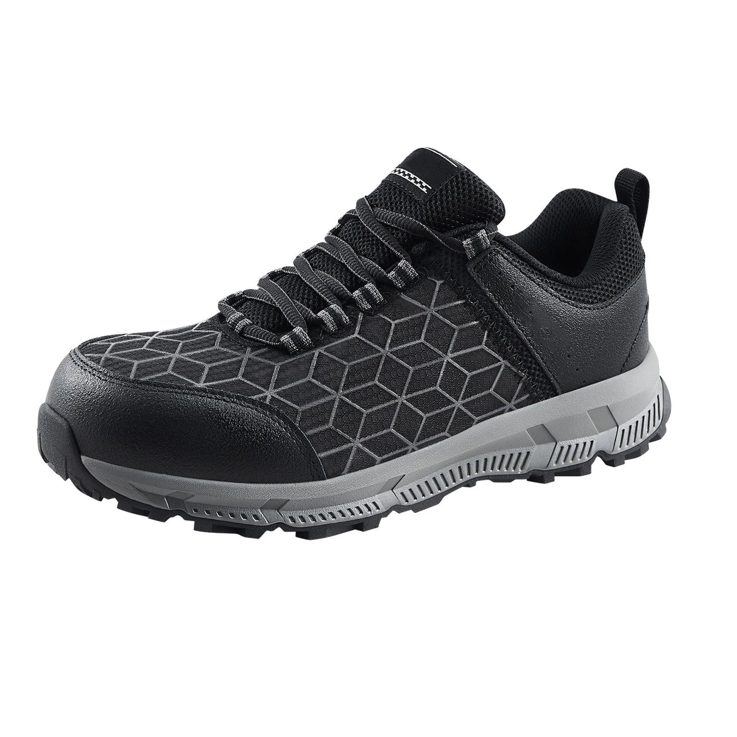 Steel Toe Shoes for Men, US Size 8.5 Wide, Men's Cushion Sport Safety Toe Athletic Work Shoe, Indestructible Safety Sneakers Lightweight,Breathable Industry Construction Work Shoes, Black