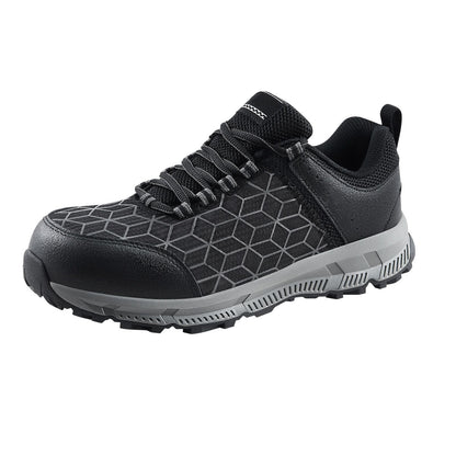Steel Toe Shoes for Men, US Size 8.5 Wide, Men's Cushion Sport Safety Toe Athletic Work Shoe, Indestructible Safety Sneakers Lightweight,Breathable Industry Construction Work Shoes, Black