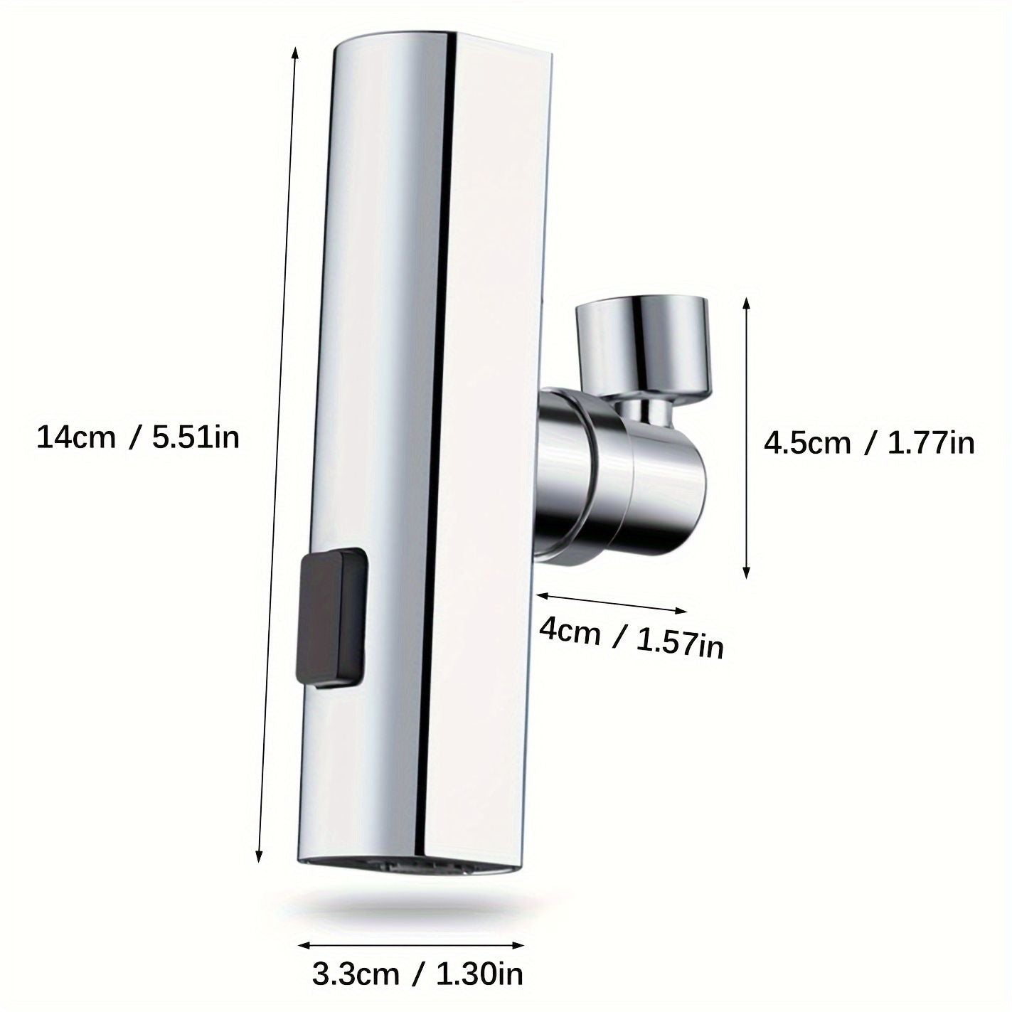 3 in 1 Large-Scale 360° Waterfall Kitchen Faucet - Touch-Controlled, Swivel Spout, Extender for Kitchen Sink, Vegetable and Fruit Washing - Zinc Alloy Construction, Chrome Finish, Contemporary Style