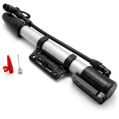 Mini Bike Pump Portable Bicycle Tire Inflator Ball Air Pump w/ Mount Frame For Mountain Road Bike