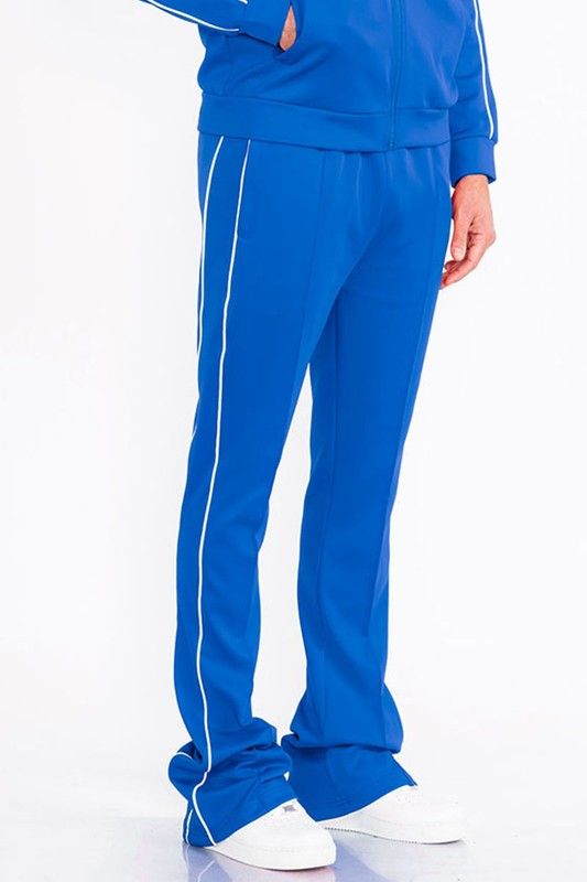 Men's Side Pipe Stacked Flare Trousers for Trendy Urban Style