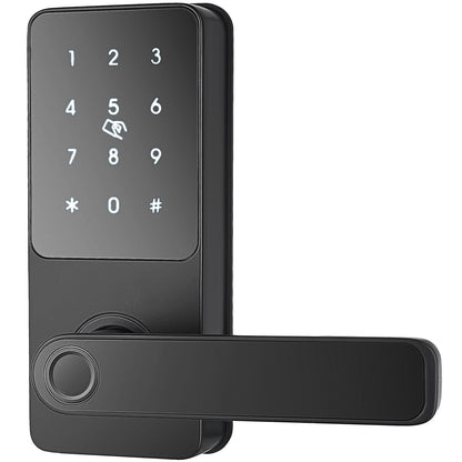 Smart Lock, 5-in-1 Smart Door Knob, Fingerprint Deadbolt with App Control, Bluetooth Smart Lock, Keyless Entry Door Lock with Handle, Biometric Door Lock, Keypad Digital Door Lock for Front Door
