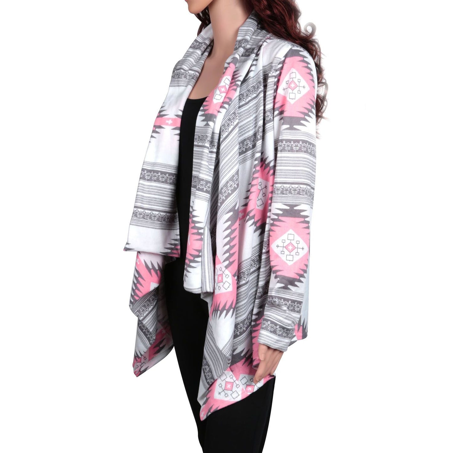 Women Open Front Cardigan Long Sleeve Shawl Neck Breathable Cardigan Well Collection