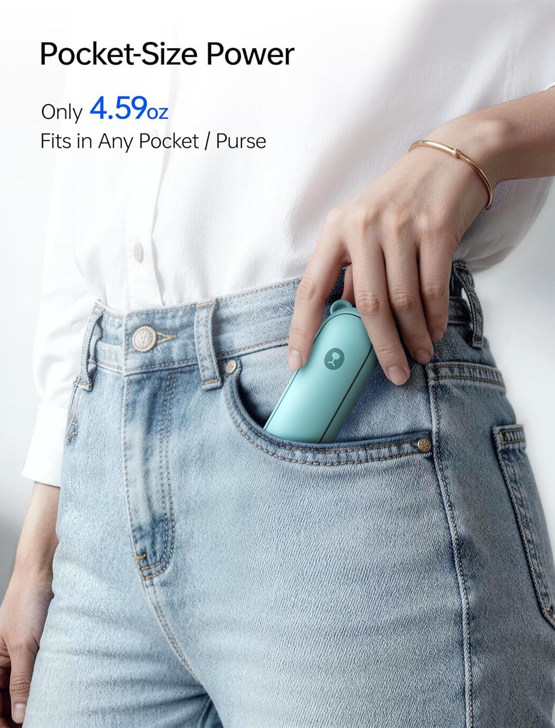 Handheld Travel Fan, Upgraded Mini Portable Fan with Up to 24 Working Hours for Long-term Outdoor Cooling, Combines Power Bank and Flashlight, Used for Summer, Cruise, Concert