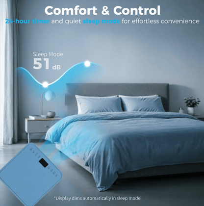White 10000 BTU Mobile Air Conditioner with Remote Control 24H Timer LED Display for Cooling And Dehumidifying