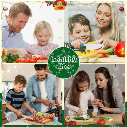 28PCS Knife Set - Kids Knifes for Real Cooking, Montessori Kids Kitchen Knife Set with Cutting Board Crinkle Cutters Kid Safe Knives, Kitchen Tools Old Girl Boy