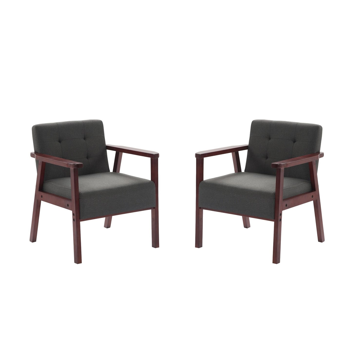 Wood Frame Accent Armchair