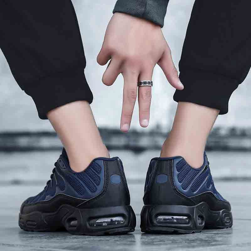 Men's shoes spring and autumn new all-palm air cushion running sneakers all-match trend men's platform casual shoes